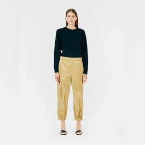 Tibi Metallic Gold Wilt Pull On Jogger